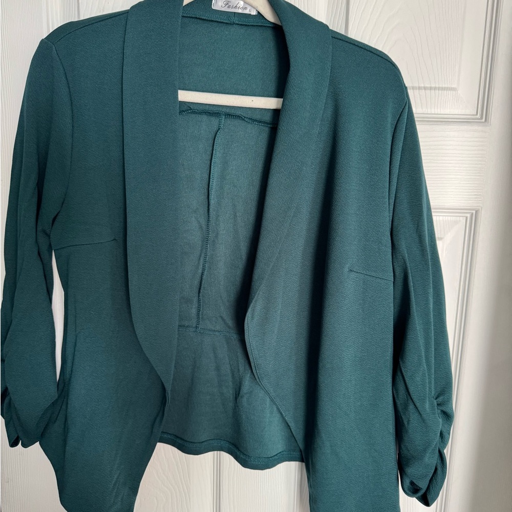Fashion Union Deep Green Blazer